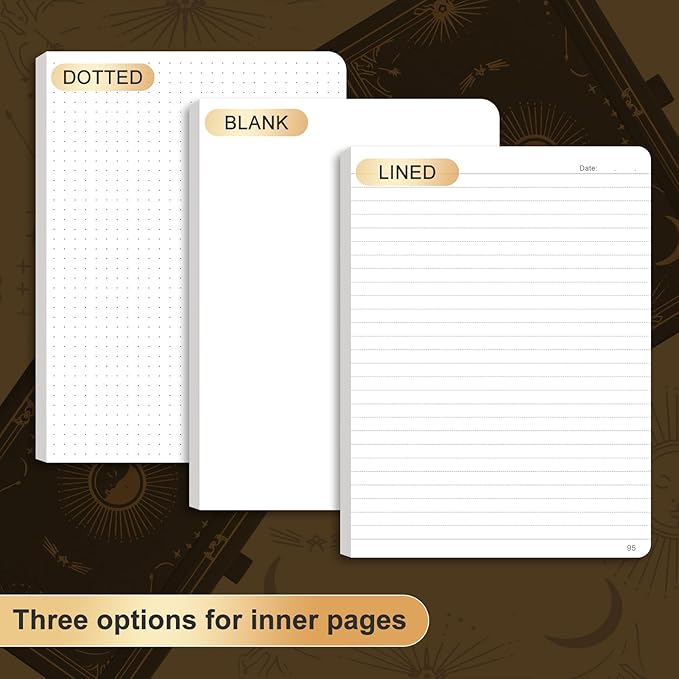Blank Journal for Women Men, 192 Pages A5 Notebook Journal, Hardcover Notebook with 100Gsm Thick Pages, Leather Note Book for Writing, Travel, Business, Office, Prayer 5.7 x 8.3,Black