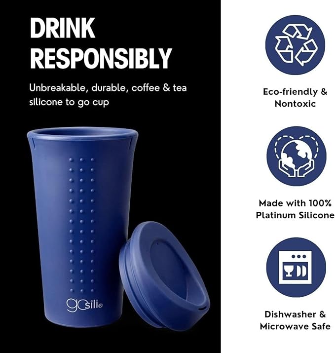 Printed Silicone Travel Mug - Confetti