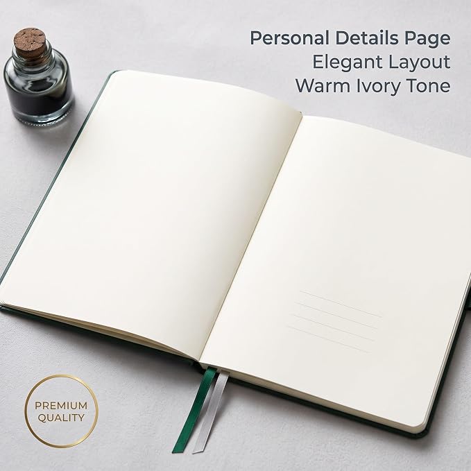 AHGXG Lined Journal Notebook, 160 Numbered Pages, A5 Size (5.7'' x 8.3'')