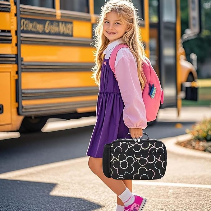 RHCPFOVR Kids Lunch Bag - Insulated Lunch Box for Boys Girls,Washable Lunch Bag and Reusable Toddler Leak-proof Lunchbox for School and Daycare
