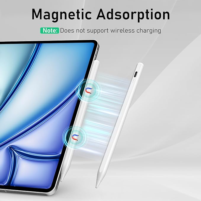 MEKO iPad Pencil Find My, Stylus Pen for iPad with Easy Shortcuts，Compatible with 2018-2025 Apple iPad A16/10/9/8 & Air 13/11 & Pro 12.9/13/11 & Mini 7/6/5, Anti-Lost & Fast Charging 10H Battery