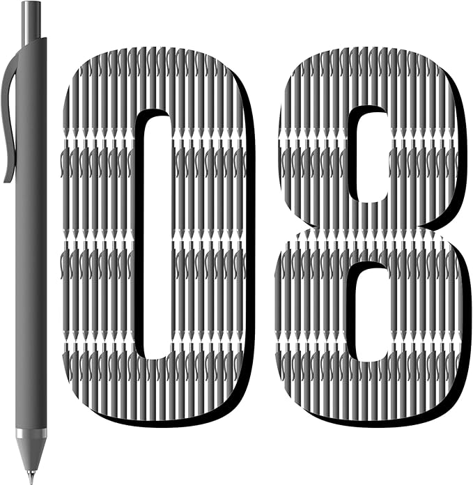 Gel Pens Bulk 0.7mm - 108 Pack Retractable Black Ink Quick-Drying for School