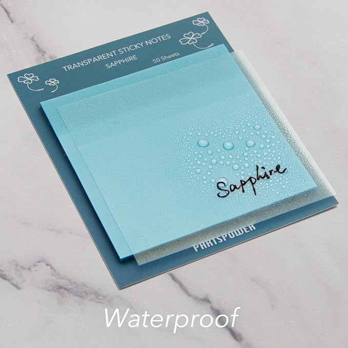 PARTSPOWER Super Transparent Sticky Notes, Jewel Tones 4 Packs 3X3 Inch See Through Annotating Sticky Notes for Annotating, Bible Study Supplies, Office School Supplies - Untamed Youth Series