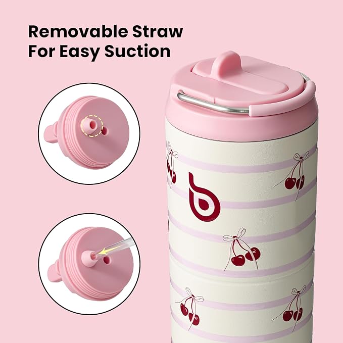BOTTLE BOTTLE Insulated Water Bottle 24oz with Straw Lid and Handle Sports | for Travel Gym school,Stainless Steel Water Bottles,Double-Wall,Vacuum Metal,Leak Proof,BPA-Free