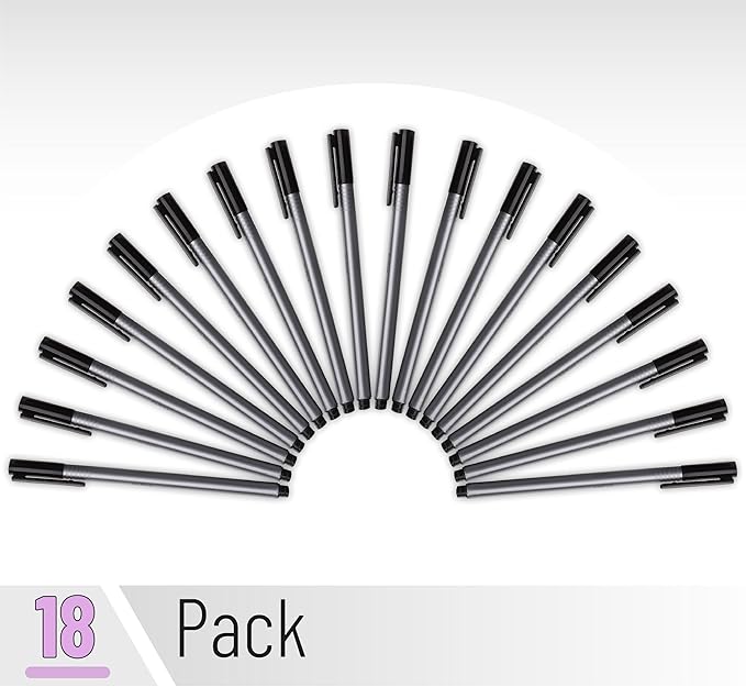 Mr. Pen- Black Fineliner Pens, 18 Pack, 0.4mm Fine Point, Smooth Bible Journaling Pens for Note-Taking, Sketching, Planning, Art Projects, Small Detailing, Fine-Ink Drawings, School Supplies