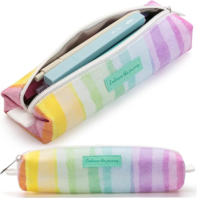 Mr. Pen- Cute Pencil Case Pouch, Multipurpose Canvas Bible Pencil Pouch, Smooth Zipper, Premium Material, Neat Stitches, Ideal for Stationery, Cosmetics, Electronics, School, Office, Travel