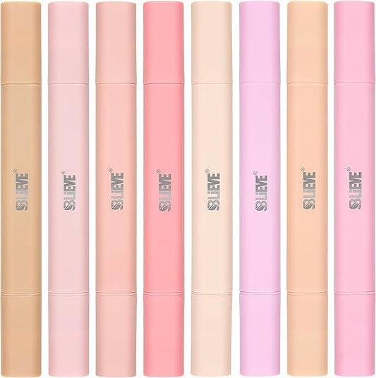 BLIEVE Aesthetic Cute Highlighters No Bleed Through, Dual Tip Chisel & Fine Point, Pastel Colors For Bible & Journaling