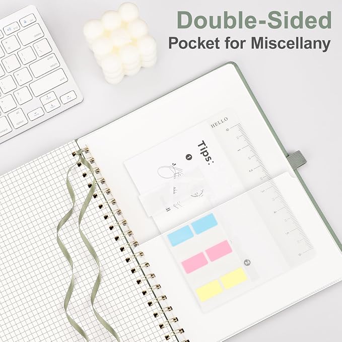 AHGXG Graph Paper Notebook, 140 Pages, B5 (7.6" x 10")