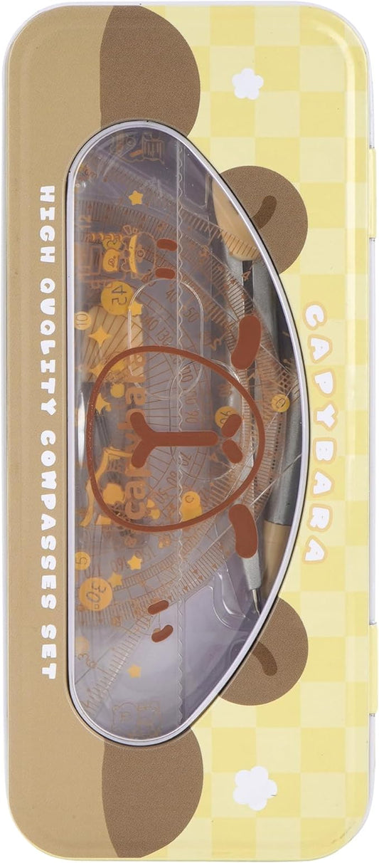 LABANCA 8 Pcs Compass Set with Protractor Rulers Pencil for Math Geometry (08336 Pattern B)