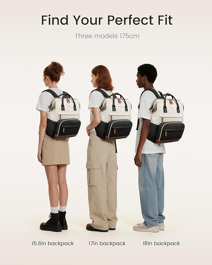 LOVEVOOK Laptop Backpack for Women, 18 Inch Work Business Backpacks Purse With Large Capacity, Waterproof Nurse Bag College Bookbag for School, Waterproof Casual Daypack for Travel