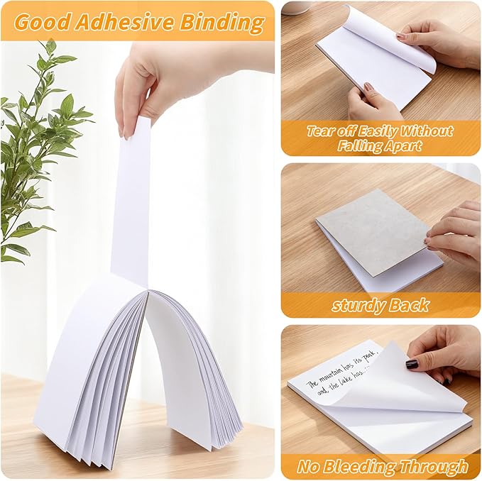 Note Pads 3x5, 36 Pack Small NotePads, Server NotePads, Scratch Pads 3x5, Memo Pads White Paper, 50 Sheets per Blank Note Pads 3 x 5, Mini Writing Pads Pocket Notepads for Office School Home Supplies
