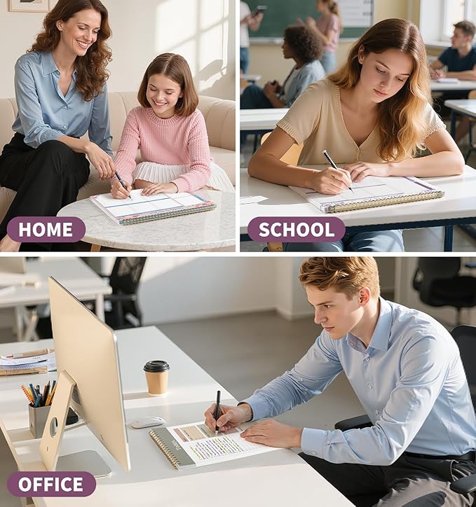 104 Pgs To Do List Notepad, 52 Undated Sheets Duplex-printed Daily Planner For Work Home School Office Desk Accessories Supplies & Goal Setting Tasks -Purple