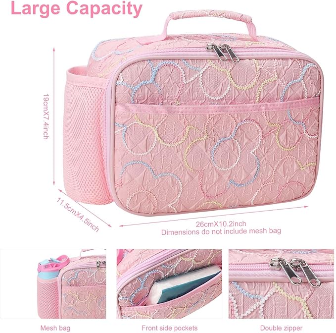 RHCPFOVR Kids Lunch Bag - Insulated Lunch Box for Boys Girls,Washable Lunch Bag and Reusable Toddler Leak-proof Lunchbox for School and Daycare