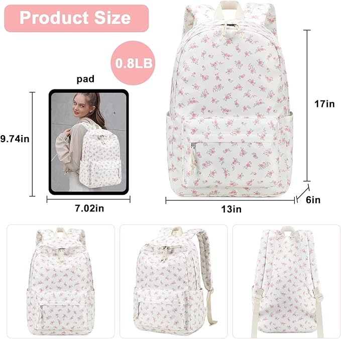 Bluboon School Backpack for Teen Girls Women Laptop Backpack College Bookbags Middle School Travel Work Commuter Back Pack