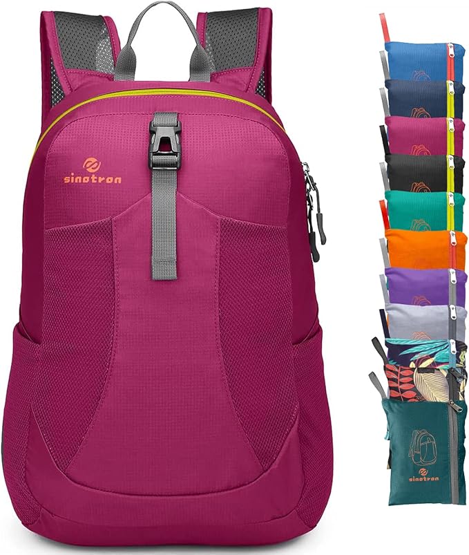 sinotron 22L Lightweight Packable Hiking Backpack, Small Hiking Backpack Day Pack for Women Men Travel Camping Vacation