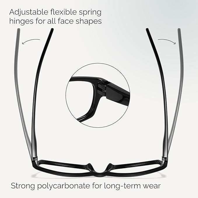 Gaoye Reading Glasses for Women, 6 pack Fashion Readers for Women Men Spring Hinge Eye Glasses, Blue Light Reading Glasses