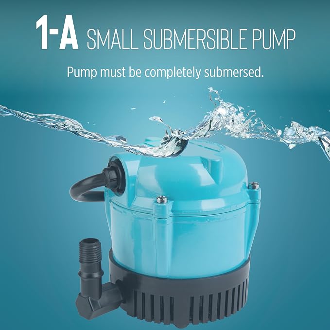 Little Giant 1-A 115V, 170 GPH Small Manual Submersible Pump