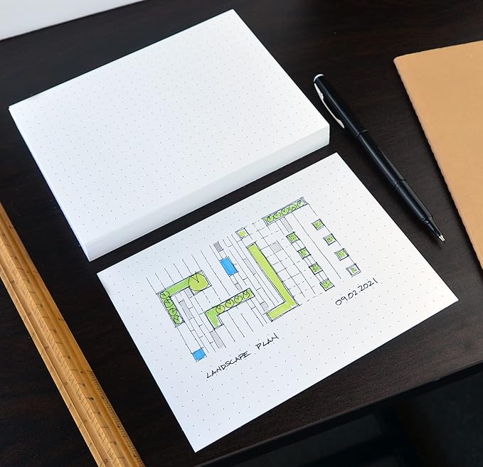 Home Advantage Dot Grid Graph Index Cards (5-x-7-inch)