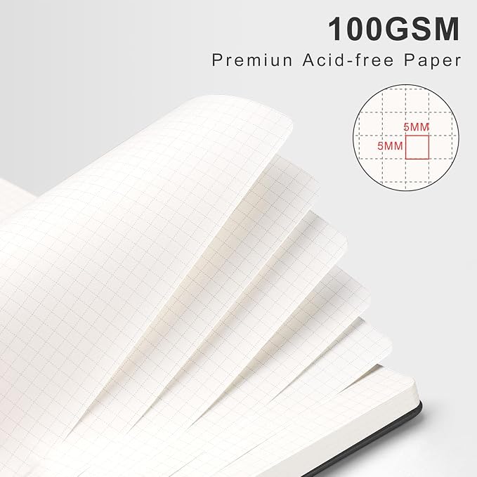 AHGXG Graph Paper Notebook, 110 Pages, A4 (8.5" x 11")