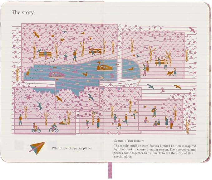 Moleskine Limited Edition Sakura Notebook, Hard Cover, Pocket (3.5" x 5.5"), Ruled/Lined, Couple, 192 Pages