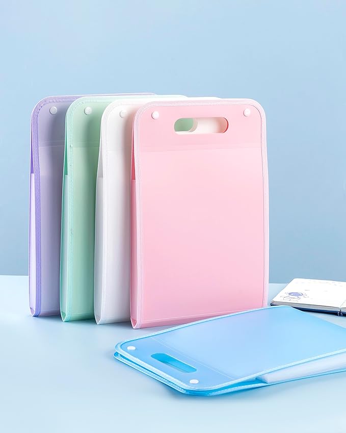 Vertical Accordion File Folder,13 Pockets Expanding File Organize with Labels,A4 Letter Size Paper Document Receipt Organizer Accordion Filing Folder for Classroom, Home,Office.(Blue)
