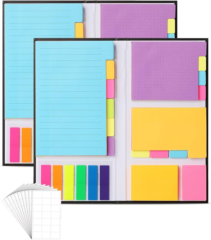 Mr. Pen- Sticky Notes Set, 2 Sets, 820 Pack, Ruled, Dotted & Blank Notes with 150 Index Tabs, Divider Sticky Pads for Bible Study, Office, School, Planning, Journaling & Organization