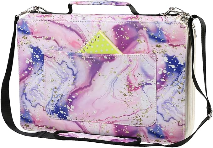Portable Colored 384 Slots Pencil case Organizer with Printing Pattern for Watercolor Pens or Markers, Pencil Case Organizer for Artist