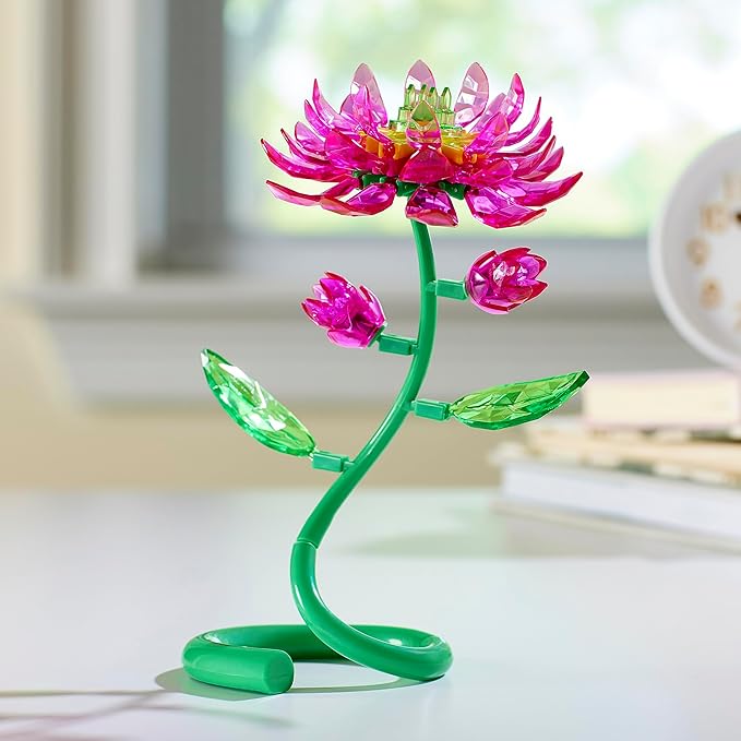 Cra-Z-Art Crystal Gem Creations Blooming Lotus Flower Kit by RoseArt, 75+ Pieces, Great for Adults, Tweens and Children Ages 8+