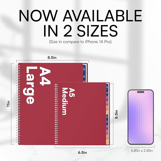 Ensight 2026 Appointment Book and Planner 6.5" x 8.5" Large Hourly Weekly Daily Schedule Book with Tabs, 30 Minute Time Slots, Magenta Calendar Organizer Jan 2026–Dec 2026 Appointment Planner - Magenta