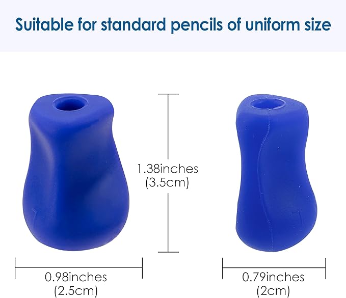 7 Pack Left-Handed Pencil Grips, Ergonomic Lefty Writing Training Aid for Kids, Preschoolers, Adults & Special Needs, Soft Silicone Pencil Holder for Handwriting Correction