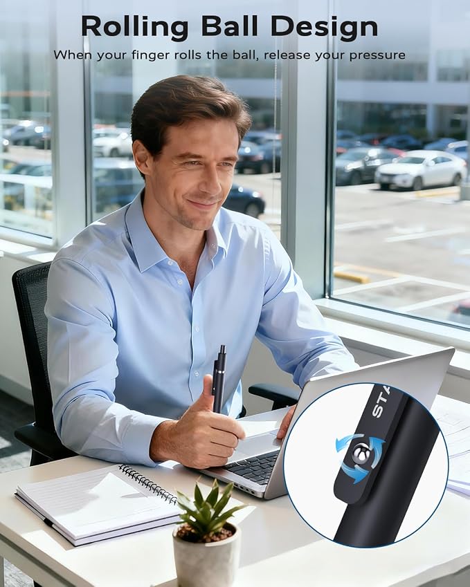STAGEEK GX3 Black Gel Pens,6Pcs Quick Dry Smooth Writing Pen with 3 Refills | Black Ink Pens, 0.7mm Fine Point, Retractable, Office, School Supplies, Journaling & Note Taking, for Nurses, Teachers