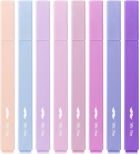 Mr. Pen- Aesthetic Highlighters No Bleed, 10 Pack, Assorted Colors | Chisel Tip, Cute Highlighters Assorted Colors for Journaling, Highlighting, Underlining, Fast Dry, Back to School Supplies