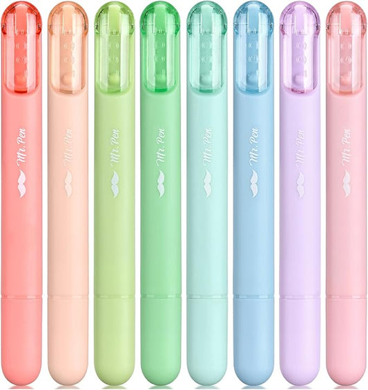 Mr. Pen- Aesthetic Highlighters, 8 Pack, Pastel Colors, Cute Highlighters Assorted Colors for Journaling, Highlighting, Underlining, Fast Dry, Back to School Supplies
