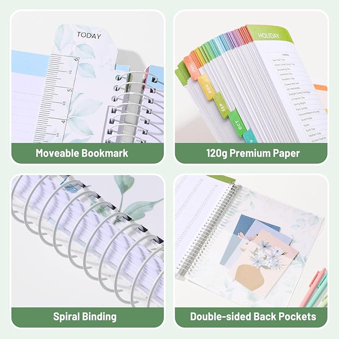 SUNEE Deluxe Teacher Planner 2026-2027, Lesson Planner Book with 7 Periods Jul 2026 - Jun 2027, 8.5" x 11" Weekly and Monthly Organizers with Colorful Tabs, Planning Stickers,120gms Paper, Full Leaf