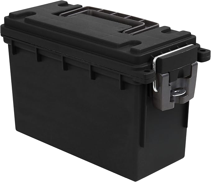 Sheffield Ammo Storage Box, .30 Cal Stackable | Water and Dust Resistant | Lockable | Made in USA | Pack of 6