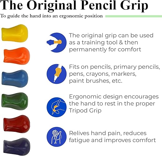 The Pencil Grip TPG11172 Original Pencil Grip, Assorted (Pack of 72)