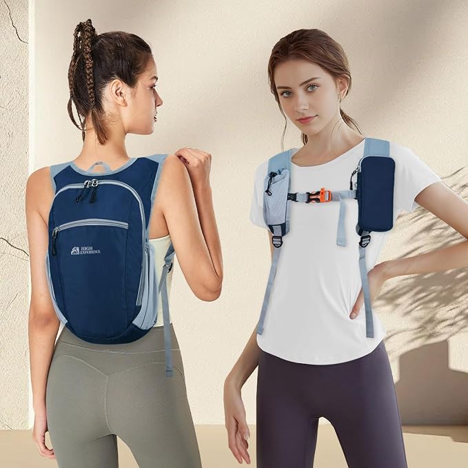 Small Hiking Backpack Packable Lightweight for Women Men | 10L/15L, Hiking Daypack, Foldable, Water Resistan, Ultralight, with Phone Pocket, Travel, Outdoor, Walking
