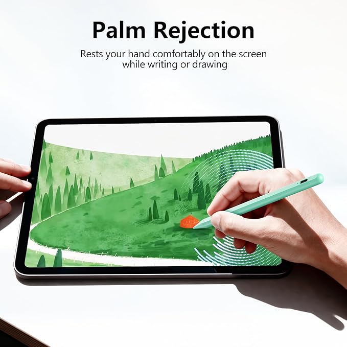 Stylus Pen for iPad 6th-11th Generation-2X Fast Charge Active Pencil Compatible with 2018-2026 Apple iPad Pro 11"/12.9"/M4, iPad Air 3/4/5/M2/M3/M4,iPad mini 5/6/7 Gen-Green