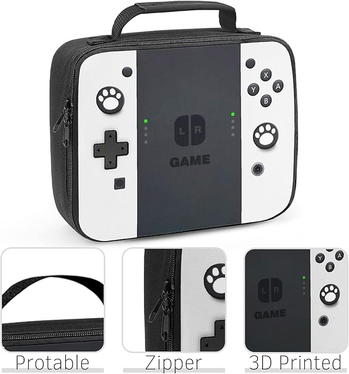 Insulated Lunch Box for Boys Girls, Game Lunch Bag for School Work Office Travel Picnic Hiking Beach, Waterproof Leakproof Portable Fits Most Bento Boxes