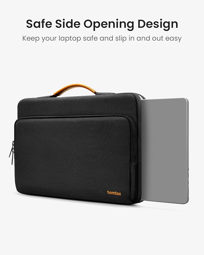tomtoc 360 Protective Laptop Carrying Case Compatible with 14-inch MacBook Pro M5 Pro/Max (2026) A3426 A3427, M4/M3/M2/M1 Pro/Max, 12.9-13 Inch iPad Pro/Air, Water-Resistant Accessory Sleeve Bag