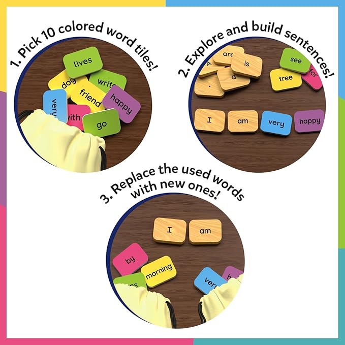 Skillmatics Educational Board Game - Sentence Search, Learning Toy for Kids, Sentence Building Activity, Creative Word Play, Screen-Free Fun, 120+ Tiles (1.3 x 1 Inches), Gifts for Ages 5, 6, 7, 8
