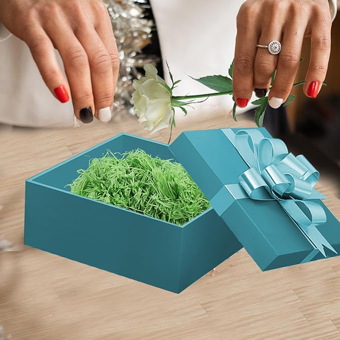 HONMEET Shredded Paper for Box Packaging, 500G Raffia Crinkle Cut Filler Paper, Eco-Friendly Box Stuffing for Birthday, Wedding, and Party Decorations