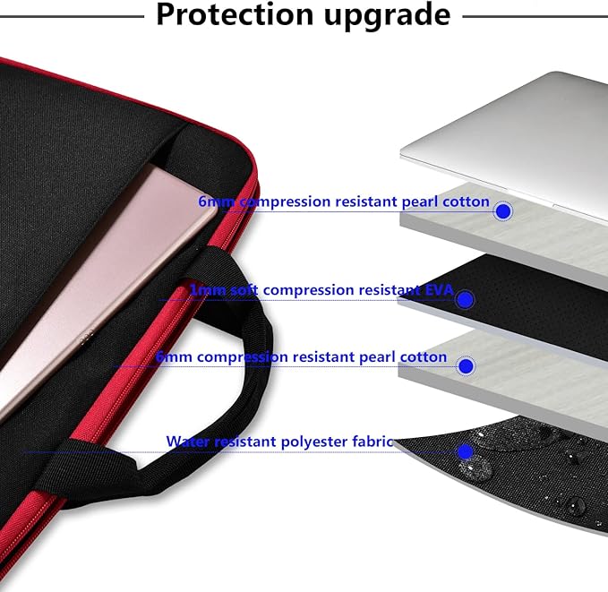 Hseok Laptop Sleeve 13-14 Inch Case Briefcase Compatible with MacBook Neo Pro 14 M5/M4/M3/M2/M1, All Models 13.3 Mac Air/Pro, XPS 13 14, Most Popular 13"-14" Notebooks,B01K03
