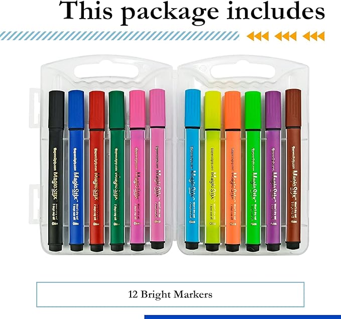 The Pencil Grip Magic Tri Stix Markers 12 colors TPG-395 Class Pack (Pack of 48)