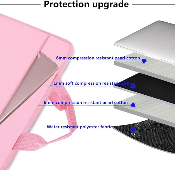 Hseok Laptop Sleeve 13-14 Inch Case Briefcase Compatible with MacBook Neo Pro 14 M5/M4/M3/M2/M1, All Models 13.3 Mac Air/Pro, XPS 13 14, Most Popular 13"-14" Notebooks,P01K01