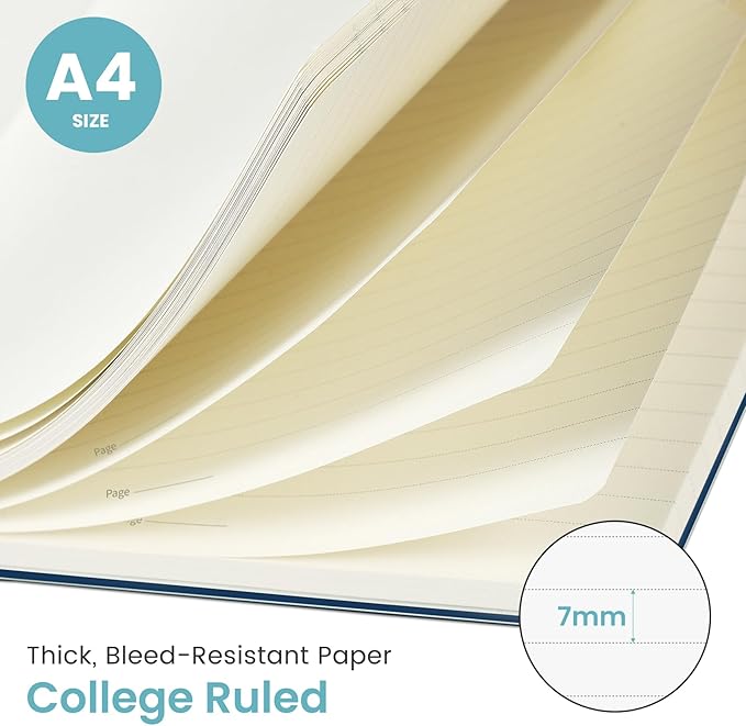Taja Large Spiral Lined Journal for Women, 8.5" x 11" Notebooks for Work Collge Ruled, A4 Aesthetic Cute Journaling Notebooks for Writing, Plastic Cover, Sunset