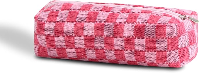 Pencil Case Pen Case Office College School Storage Bag Pouch Holder Box Organizer Makeup Pouch Cosmetic Bag Aesthetic Cute Pencil Case for Girls Boys Kids (Pink)