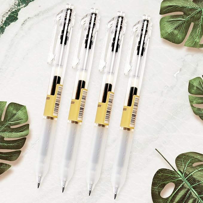 12 Pcs, Gel Pens 0.5mm, Retractable Pens, Black Pens 0.5 Fine Point, Style of Japanese Gel Pen, Retractable Gel Pens for Asian Korean Japan Office School Supplies (Pack of 3)