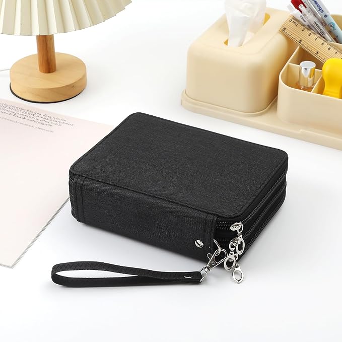 Portable Colored 72 Slots Pencil case Organizer with Printing Pattern for Watercolor Pens, Pencil Case Organizer for Artist