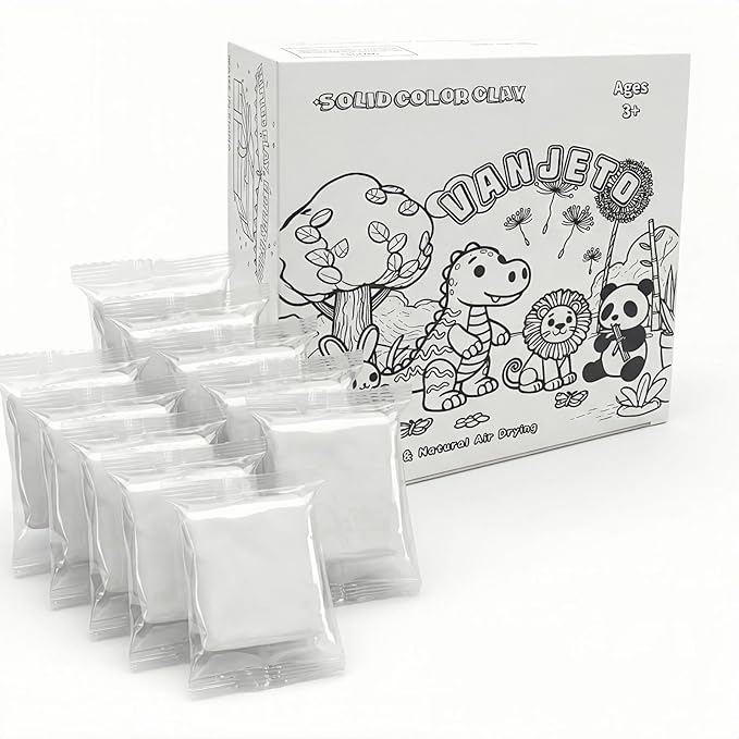 Modeling Clay for Kids, VANJETO Molding Magic Clay for Kids Air Dry, Super Soft Clay for DIY Slime, Ultra Light Air Dry Modeling Clay for Toddlers Children Teens, 7 OZ/Bag